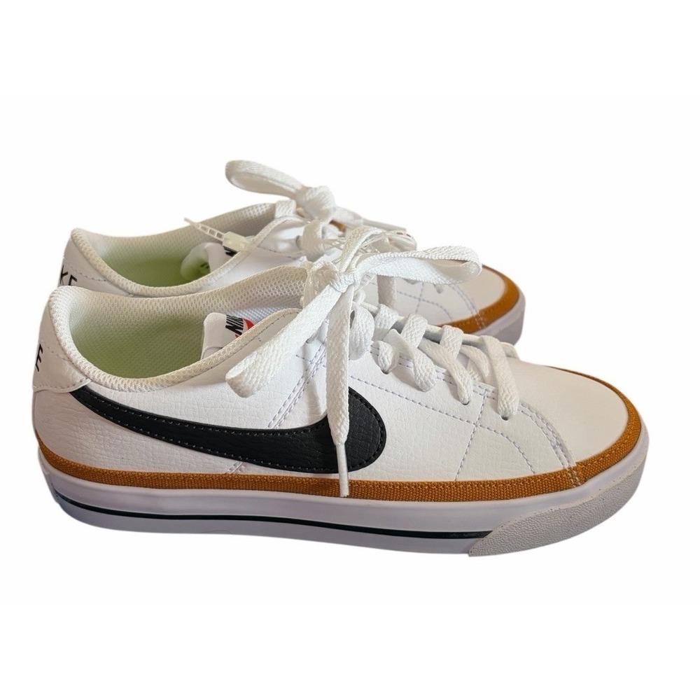 Nike Women's Size 5.5 Court Legacy Sneaker -White Desert Ochre Team Orange Black - Picture 3 of 6